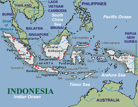 Kaart van Indonesië