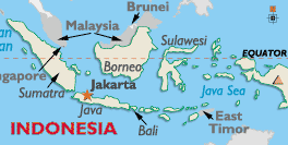 Landkaart Indonesië