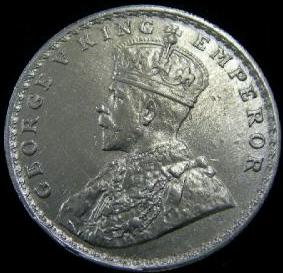 India Rupee 1920 George V Kop