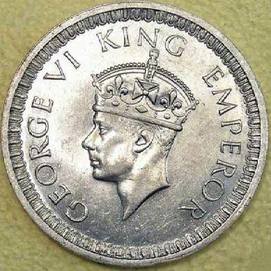 India Rupee 1942 George VI Kop